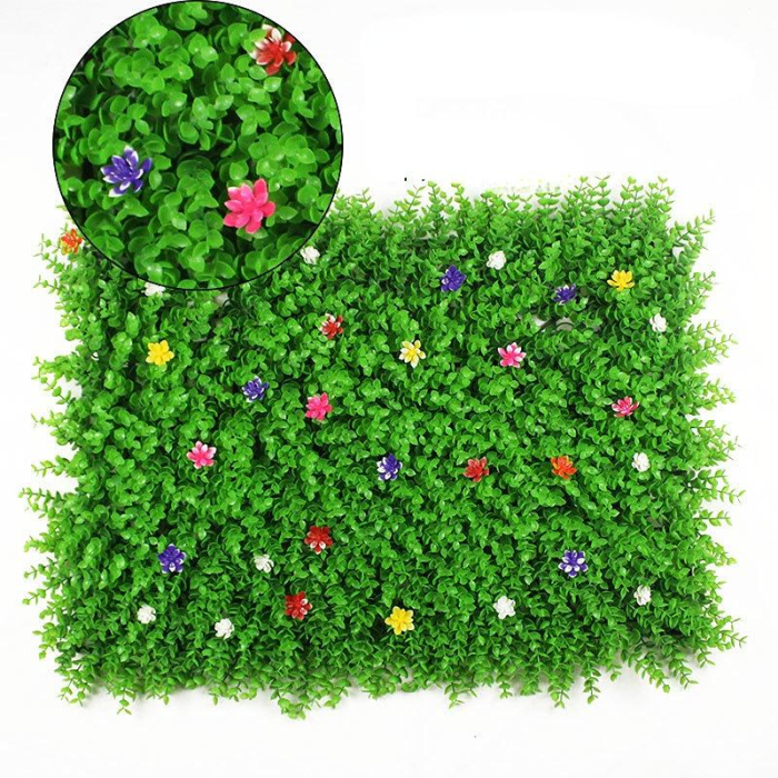 Panou Plante Artificiale cu Flori Colorate – 60x40 cm [2]