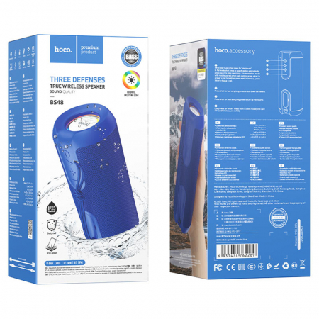 Boxa portabila Bluetooth Hoco BS48, 10W, 1200mAh, albastru [2]