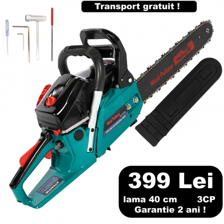 Motoferastraie cu lant - Drujba Micul Padurar 5200 3CP, 52CC, Lama 40cm