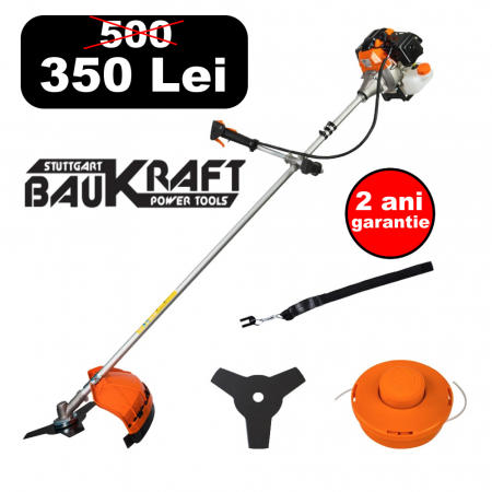 Motocoase de umar - Motocoasa Baukraft cu lama si fir 2,04 CP/1.5 kw, 42.7 cm³, 255 mm lațime tăiere, benzina