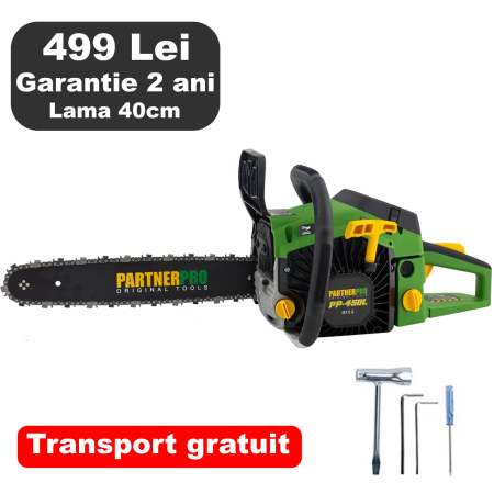 Motoferastraie cu lant - Motofierastrau (drujba) pe benzina PARTNER PRO PP-450L