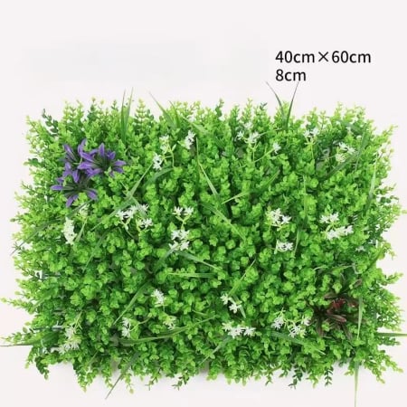 Produse - Panou Artificial cu Frunze și Accente Florale, 40x60 cm