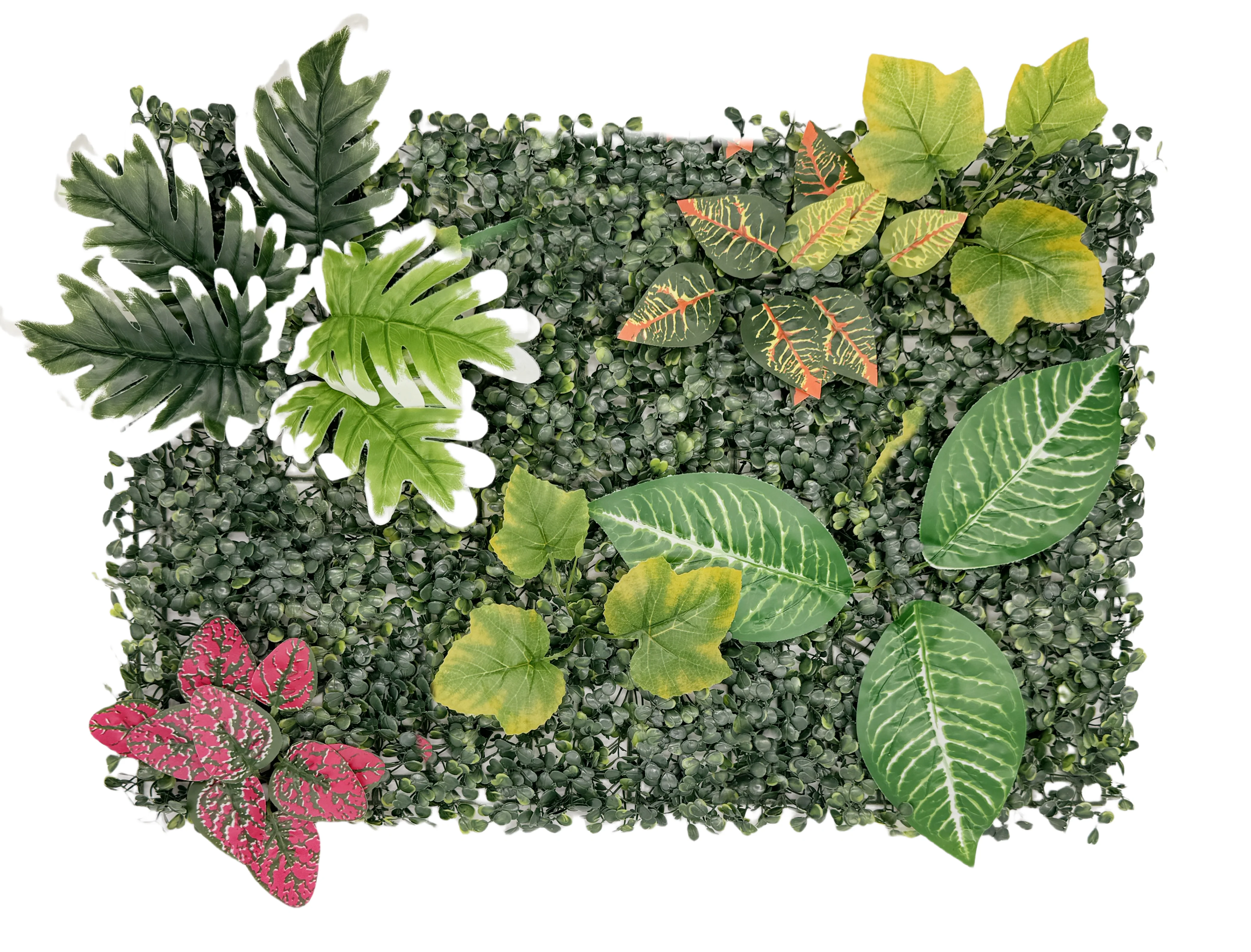 Decoratiuni - Panou buxus artifcial cu frunze artificiale, verde decor sau mascare, 40x60cm