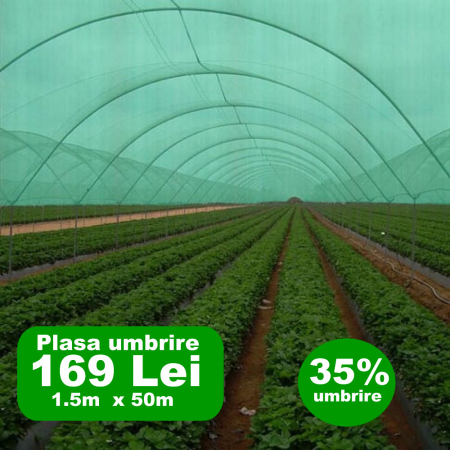 Pasa umbrire - Plasa umbrire 1,5x50m 35g 35%