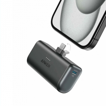 PowerBank - Power bank, baterie externa Anker Nano, 5000mAh, 22.5W, negru