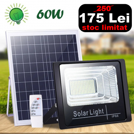     Gradinarit - Proiector LED SMD 60W cu panou solar