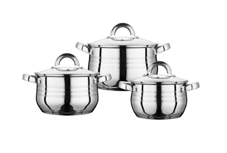 Home&Deco - Set 3 cratite inox 2.8L, 3.8L, 6.5L SW06A
