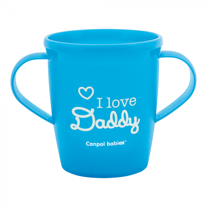 Canita „I love Daddy“, Canpol babies®, fara BPA, 250 ml, albastru [1]