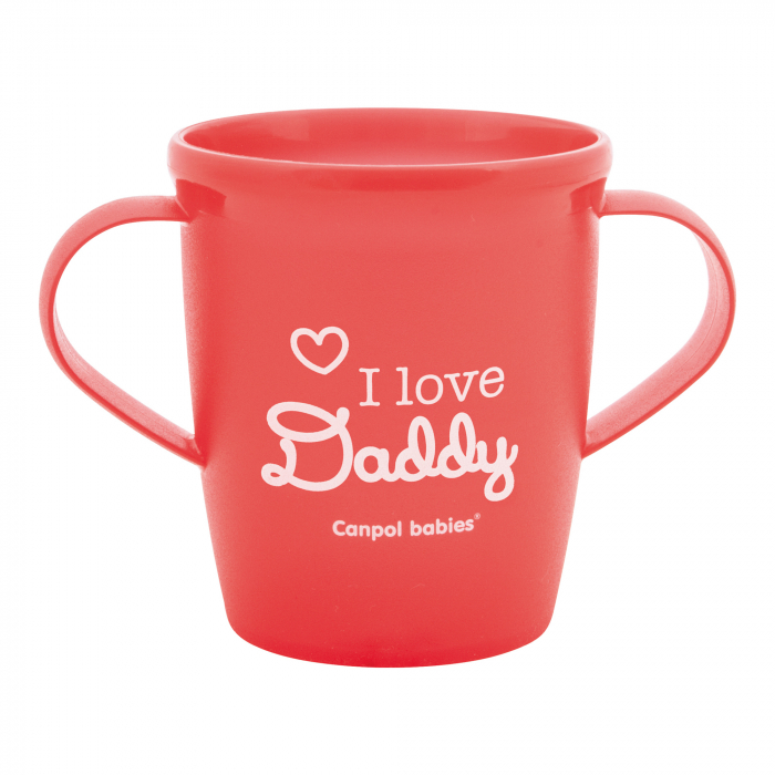 Canita „I love Daddy“, Canpol babies®, fara BPA, 250 ml, rosu [1]