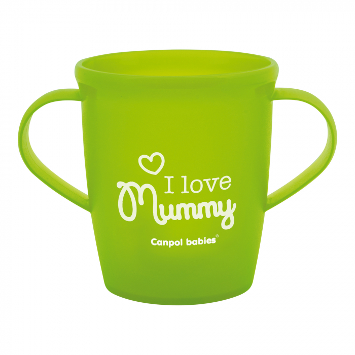 Canita „I love Mummy“, Canpol babies®, fara BPA, 250 ml, verde [1]