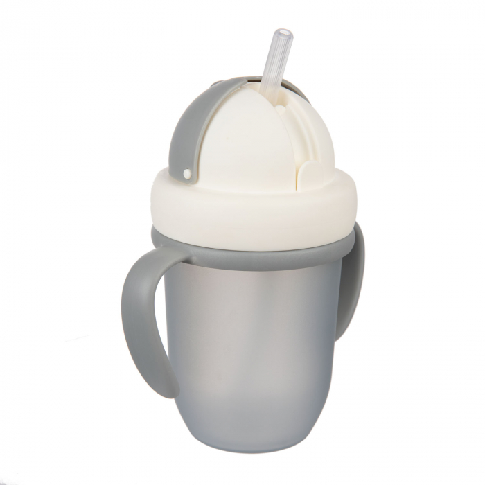 Canita sport „Matte Pastels“ cu pai retractabil, Canpol babies®, fara BPA, 210 ml, gri [4]
