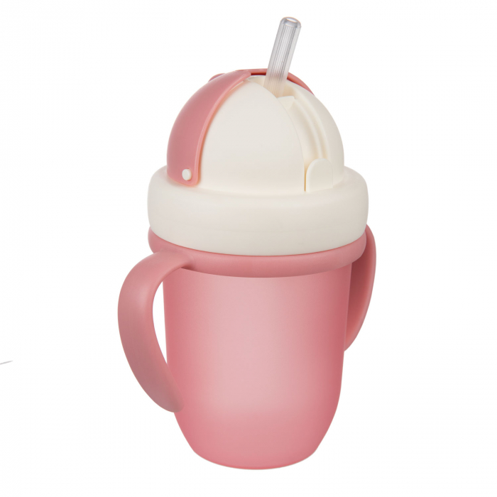 Canita sport „Matte Pastels“ cu pai retractabil, Canpol babies®, fara BPA, 210 ml, roz [4]