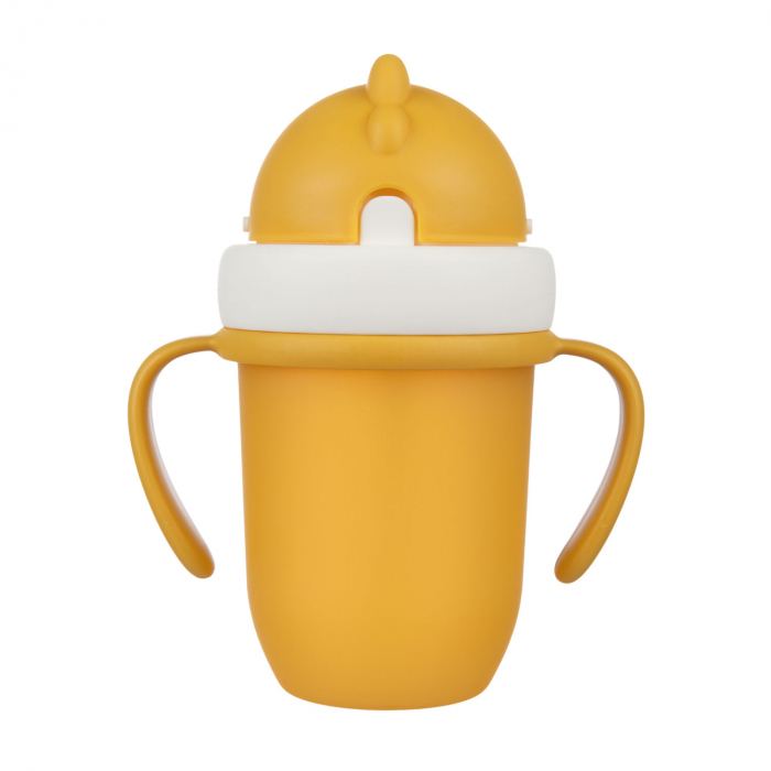 Canita sport „Matte Pastels“ cu pai retractabil, Canpol babies®, fara BPA, 210 ml, galben [1]