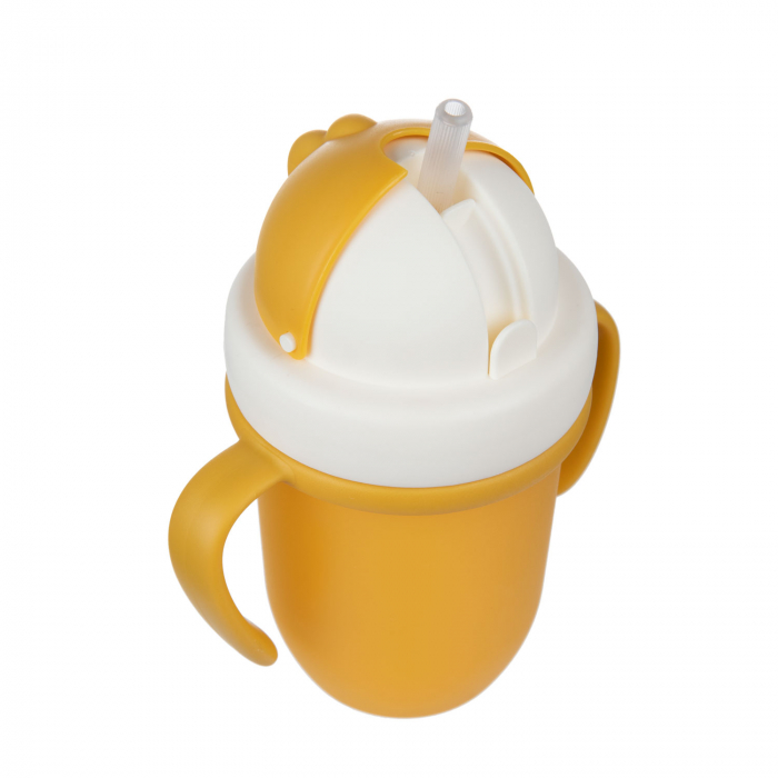 Canita sport „Matte Pastels“ cu pai retractabil, Canpol babies®, fara BPA, 210 ml, galben [6]