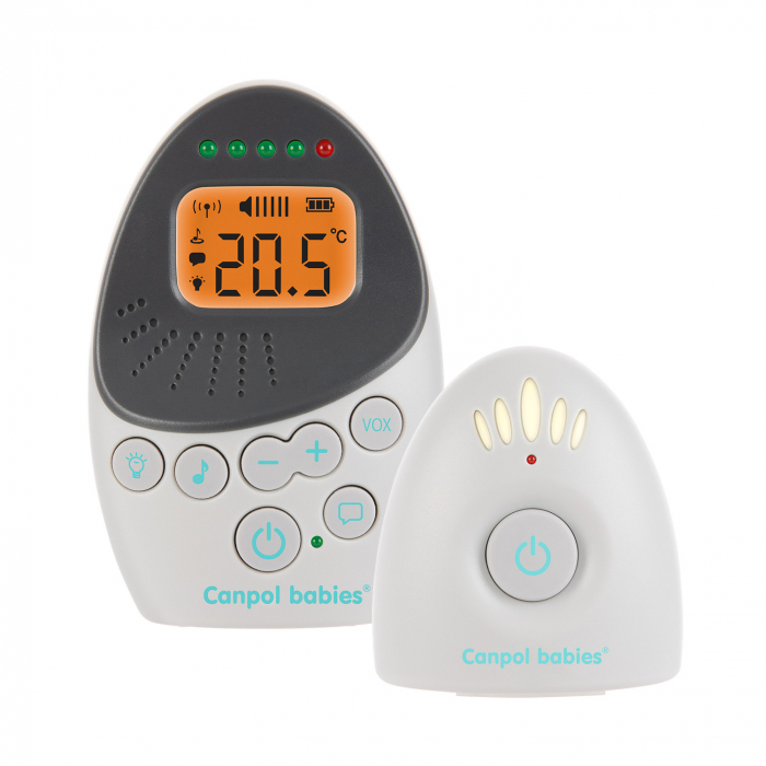 Sistem bidirectional de monitorizare audio bebelusi, „EasyStart Plus“, Canpol babies®, alb/gri [1]