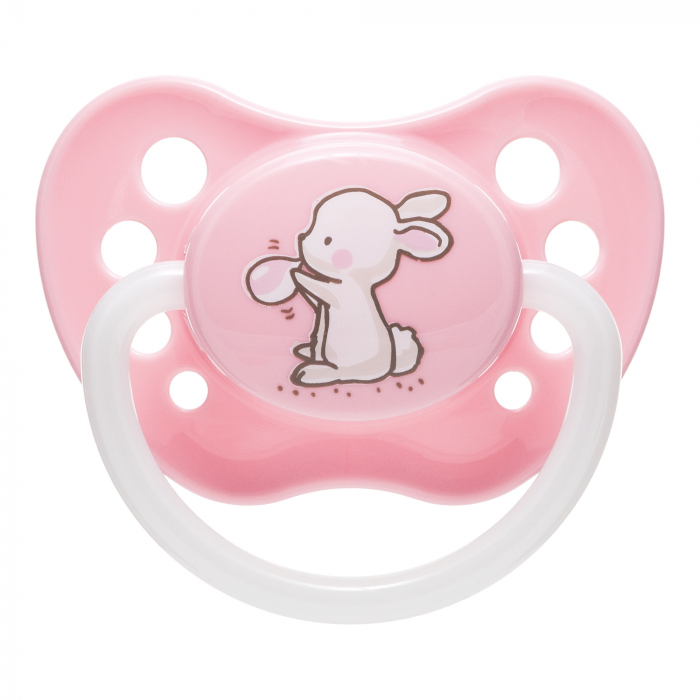 Suzeta „Little Cutie“ cu tetina ortodontica silicon, Canpol babies®, fara BPA, 0-6 luni, roz [1]