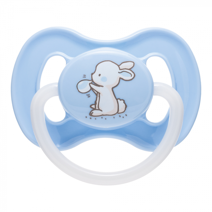 Suzeta „Little Cutie“ cu tetina simetrica silicon, Canpol babies®, fara BPA, 18 luni +, albastru [1]