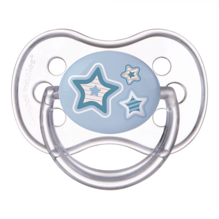 Suzeta „Newborn Baby“ cu tetina simetrica silicon, Canpol babies®, fara BPA, 0-6 luni, albastru [1]