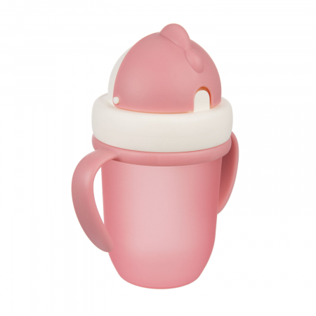Canita sport „Matte Pastels“ cu pai retractabil, Canpol babies®, fara BPA, 210 ml, roz [2]