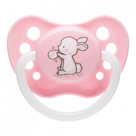 Suzeta „Little Cutie“ cu tetina ortodontica silicon, Canpol babies®, fara BPA, 0-6 luni, roz [0]