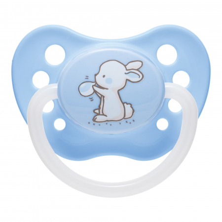 Suzeta „Little Cutie“ cu tetina ortodontica silicon, Canpol babies®, fara BPA, 18 luni+, albastru [0]