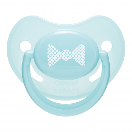 Suzeta „Pastelove“ cu tetina ortodontica silicon, Canpol babies®, fara BPA, 0-6 luni, turcoaz [0]