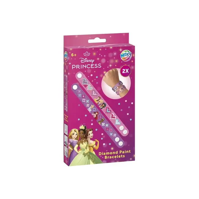 Moxy-Set creativ DIY, Creeaza bratari cu tehnica diamond painting, Disney Princess [1]