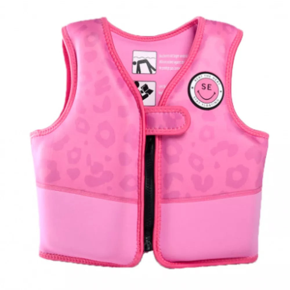 Oktató játékok - Vesta de inot copii 2- 6 ani Swim Essentials - model leopard roz