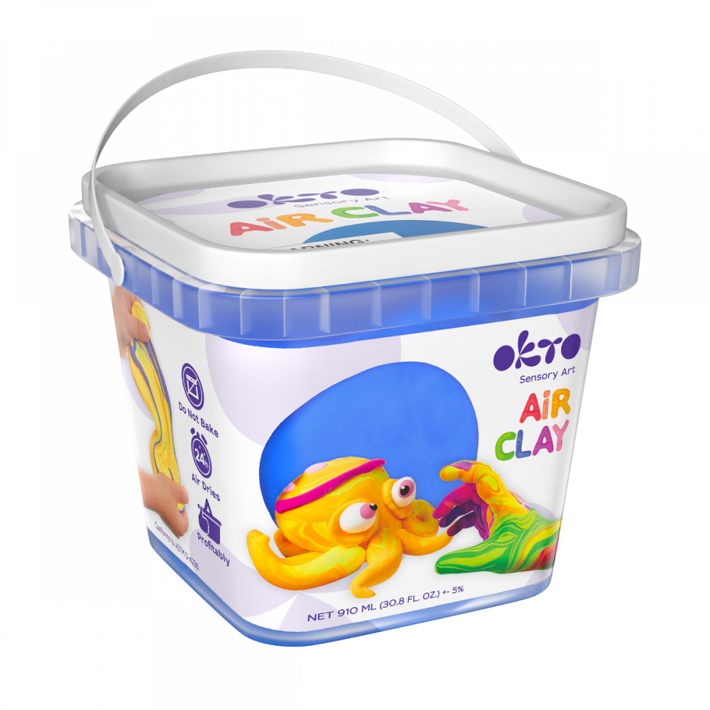 Air Clay pentru modelaj, 200g, Okto - Albastru [2]
