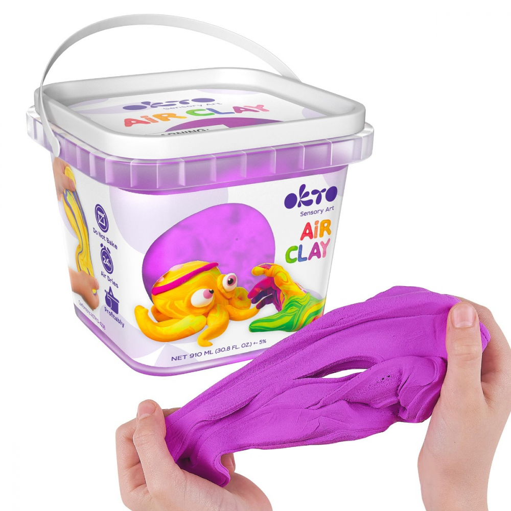 Air Clay pentru modelaj, 200g, Okto - Mov [1]