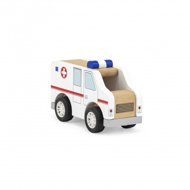 Viga-Ambulanță din Lemn VIGA – Jucărie Montessori pentru Copii, Ideală pentru Joc Imaginativ și Distractiv [3]