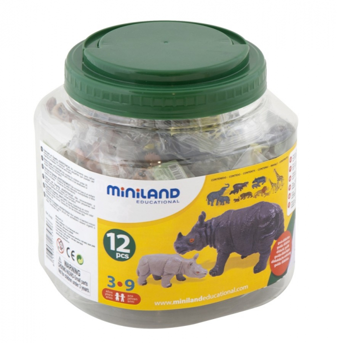 Miniland Animale salbatice cu puii set de 12 figurine - Miniland [2]