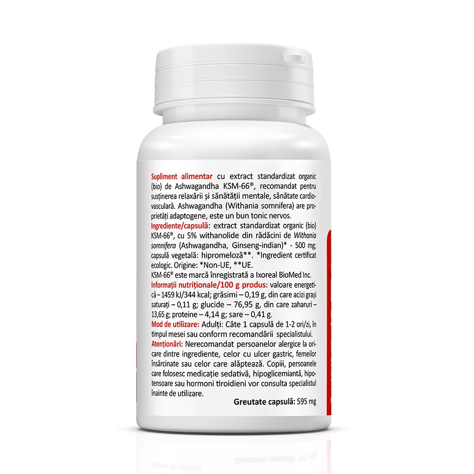 Zenyth-Ashwaghanda KSM-66 Forte, 500 mg, 60 capsule, Zenyth [2]