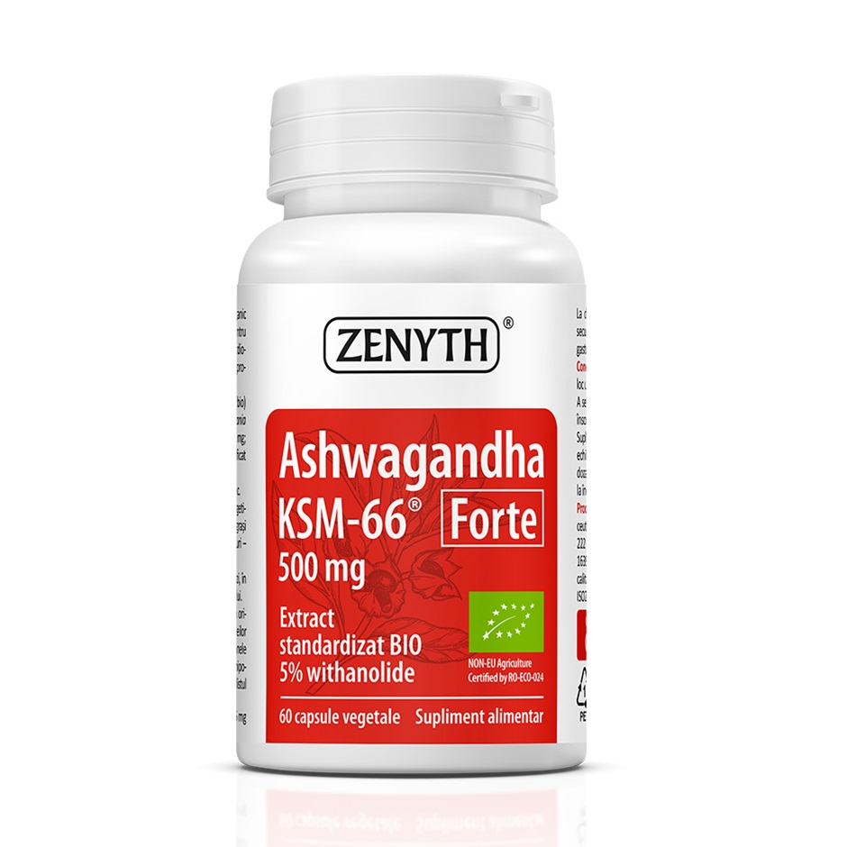 Zenyth-Ashwaghanda KSM-66 Forte, 500 mg, 60 capsule, Zenyth [1]