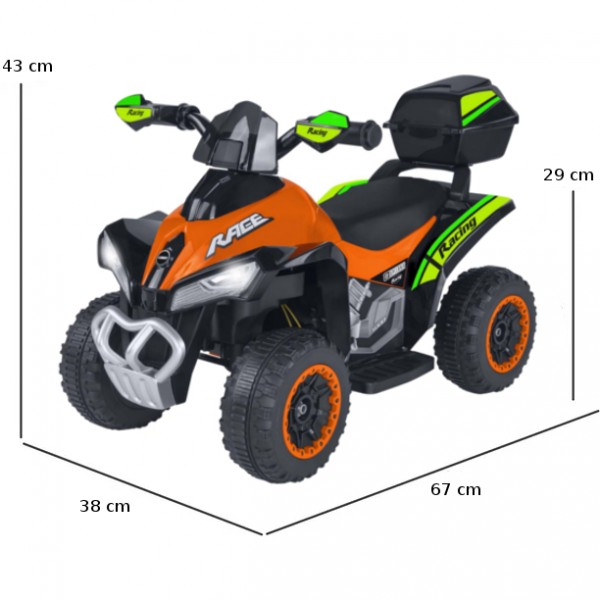 ATV-Quad-de-teren-electric-pentru-copii-Globo-acumulator-6V-portocaliu-cu-verde-Globo [2]