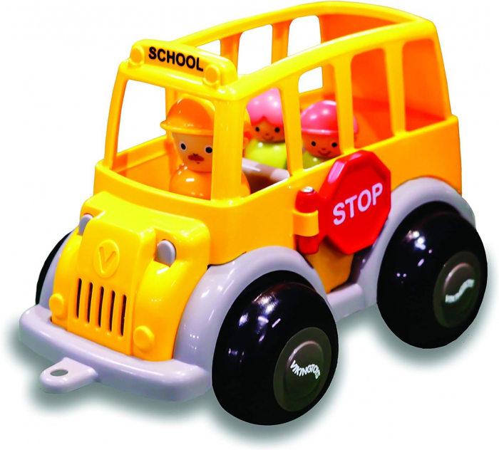 VikingToys-Autobuz scolar cu sofer si 2 elevi - Midi [3]