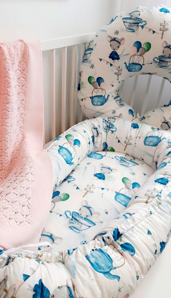 Baby nest din bumbac, Appekids, Mouse [4]
