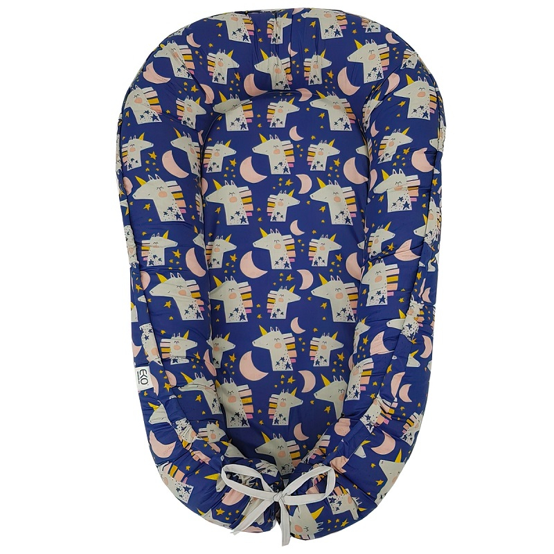 Baby nest din bumbac, Appekids, Navy [1]