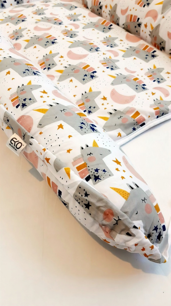 Baby nest din bumbac, Appekids, Pink [6]
