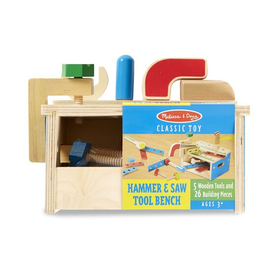 Melissa & Doug Banc de lucru de jucarie cu fierastrau si ciocan [3]