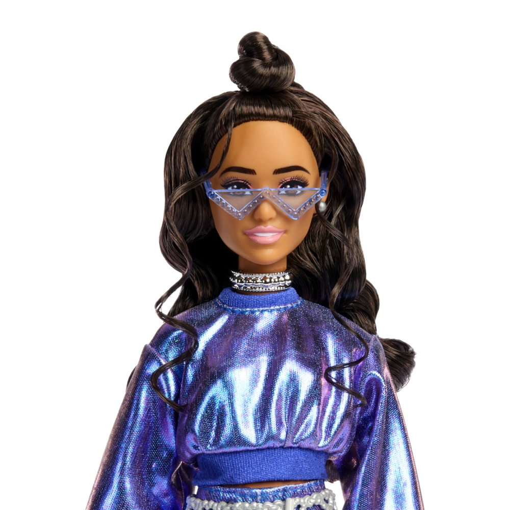 Barbie Deluxe Style Papusa Barbie Rochie Albastru Metalizat [6]