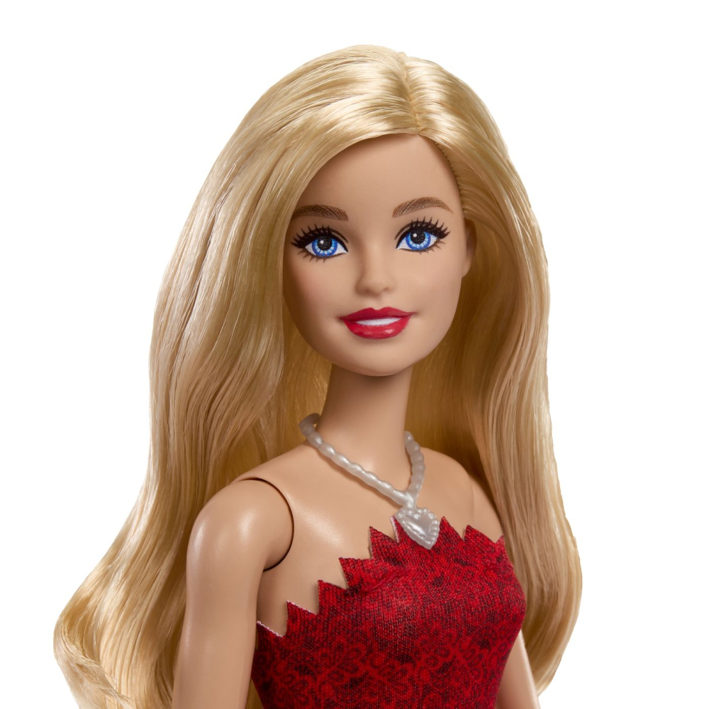 Barbie Papusa Barbie Colectie Aniversara 80 De Ani Blonda Cu Rochie Rosie Rubin [4]