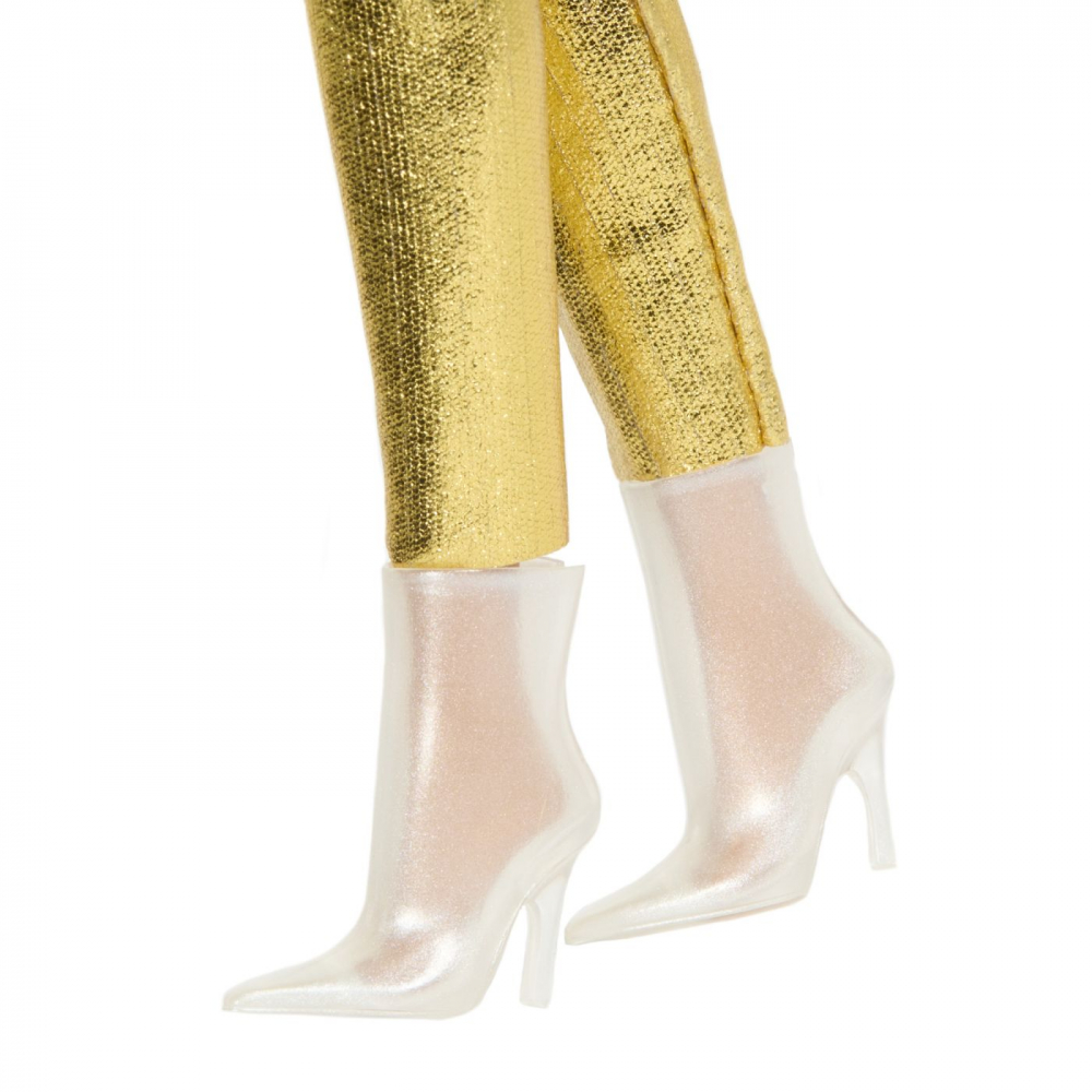 Barbie Papusa Barbie Fashionistas Blonda Cu Salopeta Aurie [7]