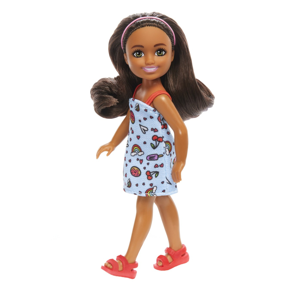 Mattel-Barbie Papusa Chelsea Creola Cu Par Saten Si Rochita Albastra [4]