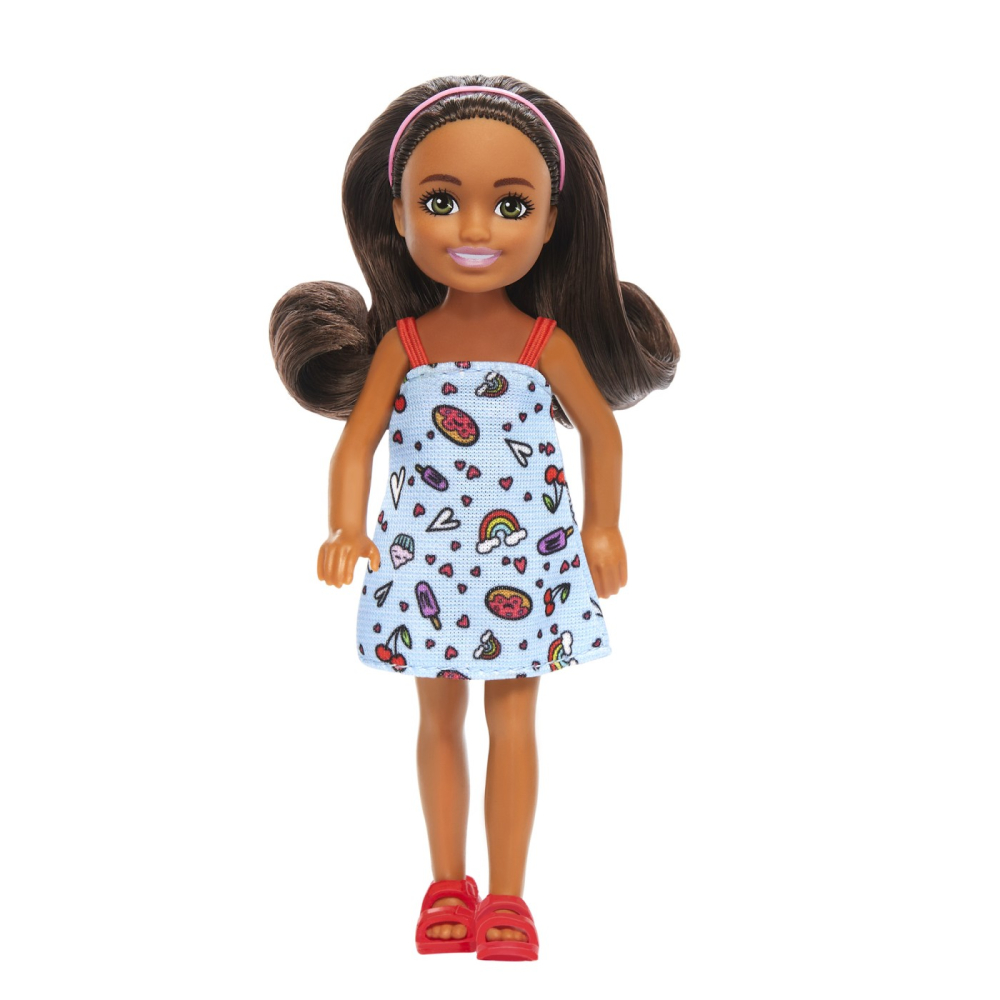Mattel-Barbie Papusa Chelsea Creola Cu Par Saten Si Rochita Albastra [2]