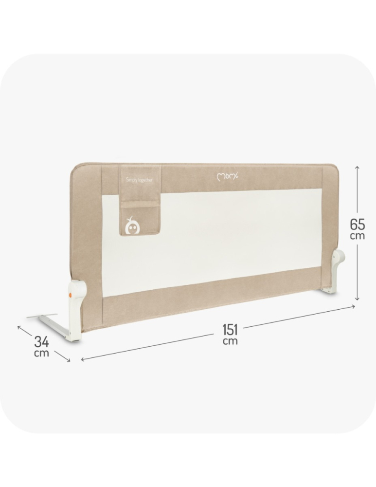 Bariera de siguranta rabatabila pentru pat, Momi Lexi XL Plus - Beige [2]