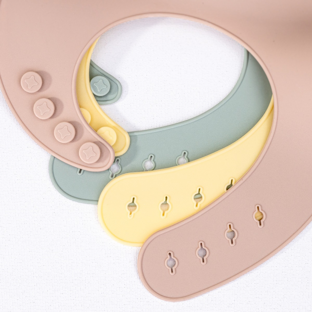 Baveta Basic Bib Minikoioi, 100% Premium Silicone – Bubble Beige [2]