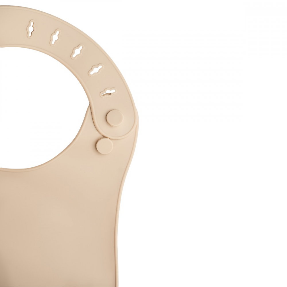 Baveta din silicon, AppeKids - Bubble Beige [5]