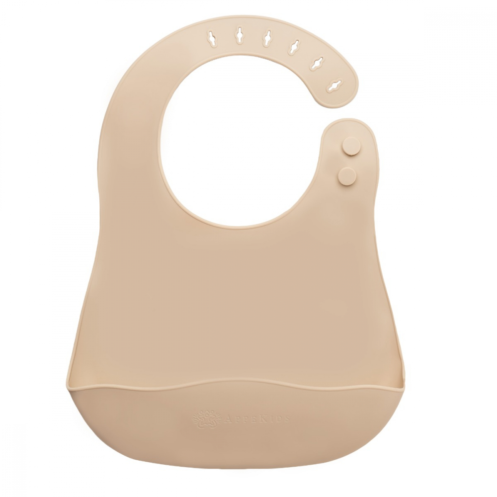 Baveta din silicon, AppeKids - Bubble Beige [4]