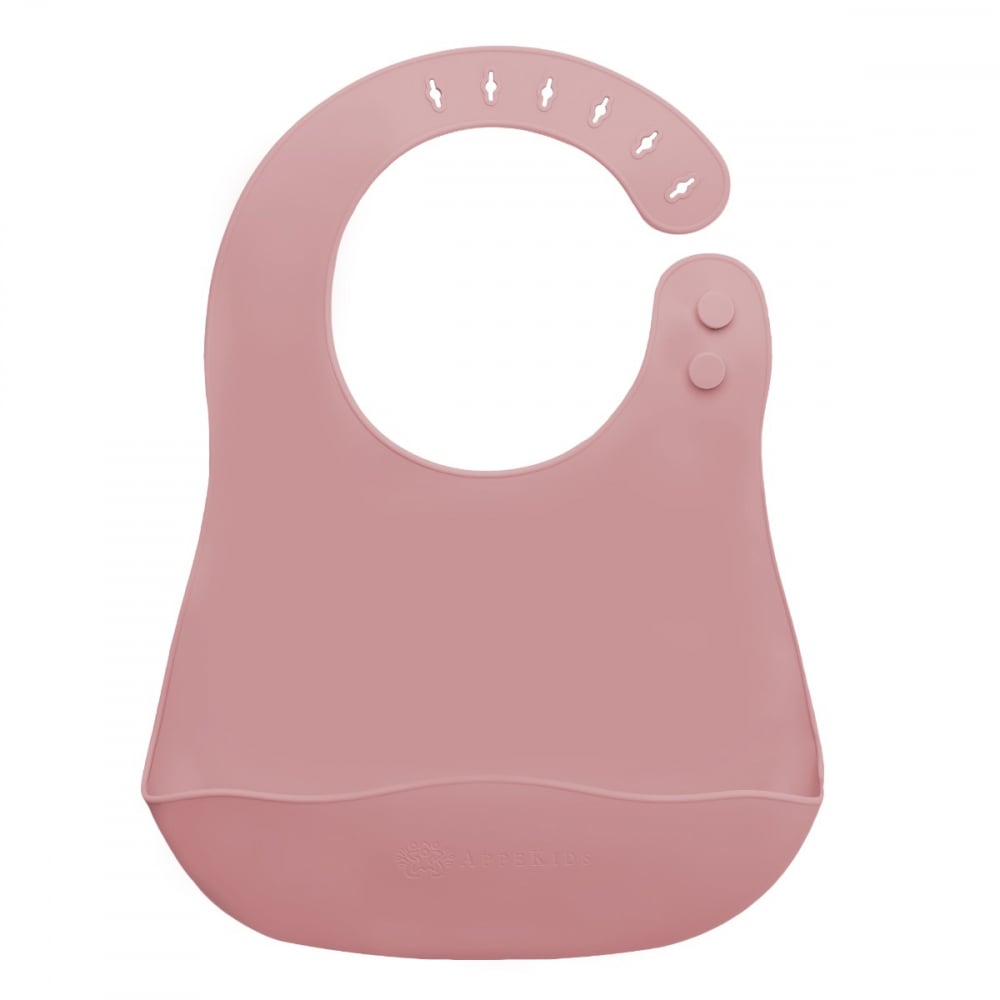 Baveta din silicon, AppeKids - Old Rose [4]